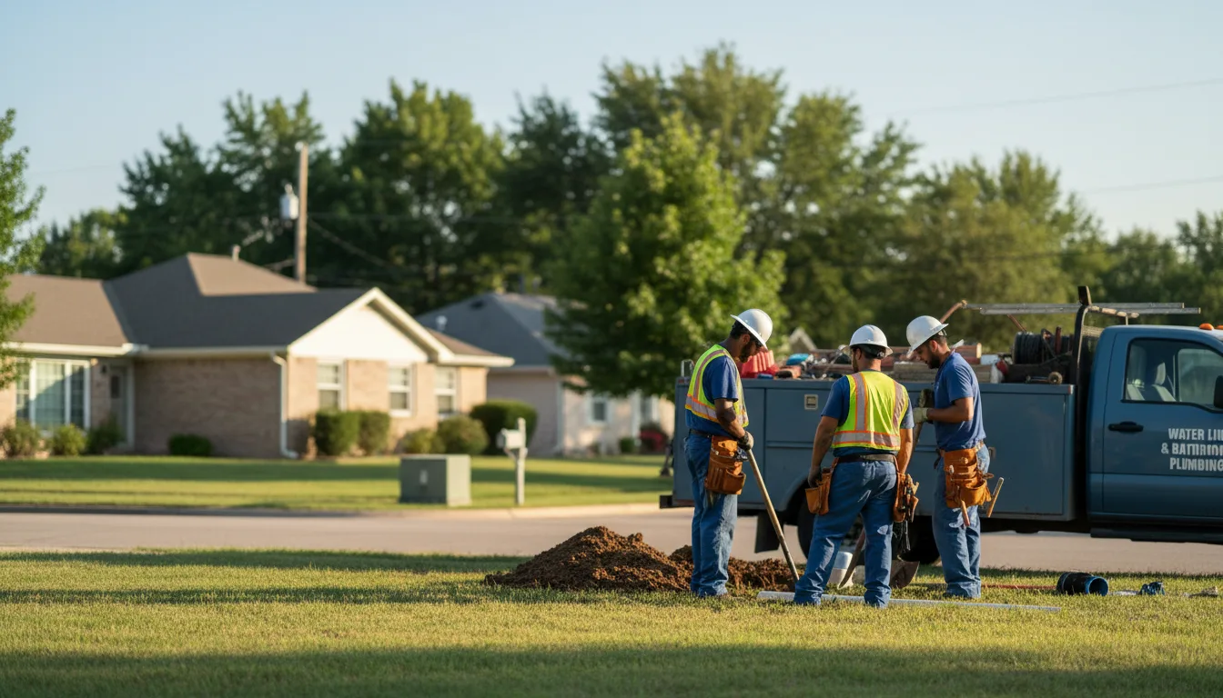 Residential water line and bathroom plumbing service in Hazleton, IN